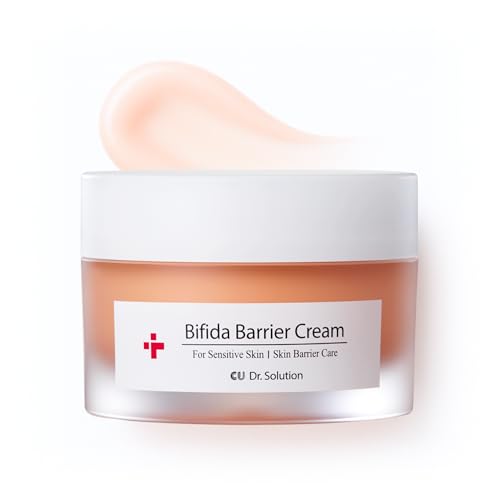Bifida Barrier Cream, Moisturizing CUSKIN Korean Moisturizer Skincare with Ceramide NP, Squalane, and Hyaluronic Acid for Hydration and Skin Elasticity, 50ml (1.69 Fl. Oz.)