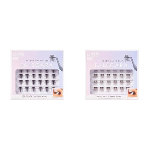 KISS Falscara False Eyelash Wisps Multipack, 48 Reusable Lashes