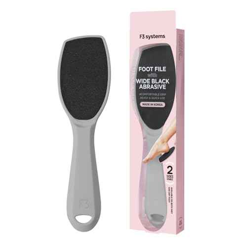 Wide Emery, Double-Sided Pedicure Tool, Colossal Foot File for Men & Women, Effective for Cracked Heel, Callus Remover, Foot Scrubber, Professional, (Gray)