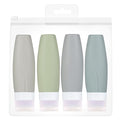 TSA Approved 3oz Silicone Travel Bottles - 4 Pack for Toiletries