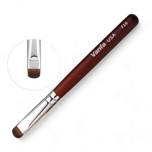 French Manicure Clean Up Brush for Gel Polish - Flat Nail Art Brush F16