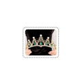 Elegant Baroque Pearl Rhinestone Tiara Crown for Weddings