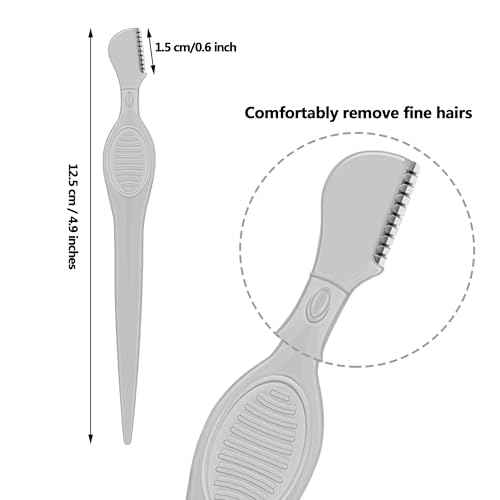 Mudder 28 Pcs Eyebrow Razor Knife Shaver Trimmer Shaver Multipurpose Exfoliating Tool Facial Hair Removal for Women Valentine Gift(Black,White,Gray)