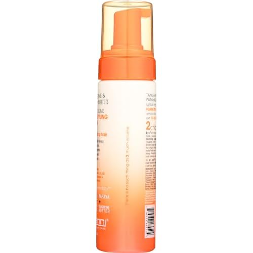 GIOVANNI 2Chic Ultra Volume Mousse for Fine & Thin Hair - Volumizing Hair Foam for Women & Men, Foaming Texture for Defining & Enhancing - Papaya & Tangerine, 7 fl oz (Pack of 1)