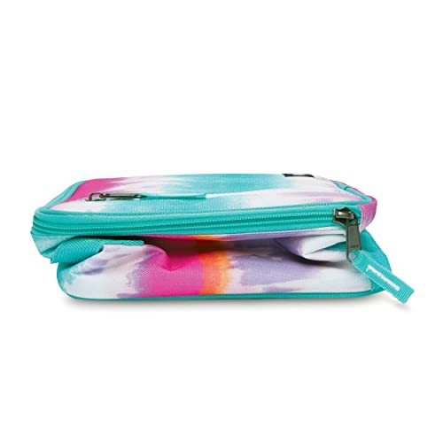 PackIt Freezable Classic Lunch Box, Tie Dye Sorbet, Built with EcoFreeze Technology, Collapsible, Reusable, Zip Closure With Zip Front Pocket and Buckle Handle, Designed for Lunches