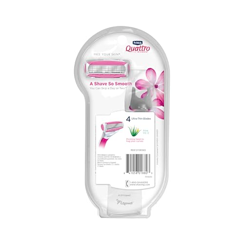 Schick Quattro For Women, Women's Razor Pack with 1 Handle and 5 Refills (Pack of 2)