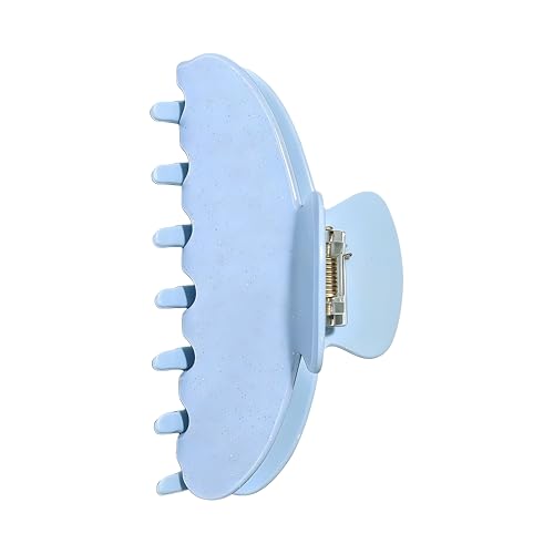 Sequin Blue 4-Inch Acetate Claw Clips for Fine & Thick Hair