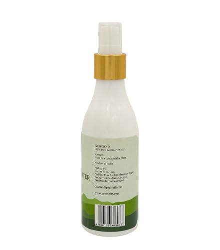 Yogi's Gift Rosemary Water 6.5 fl oz - Hydrosol Mist for Hair, Face & Skin, Pack of 1