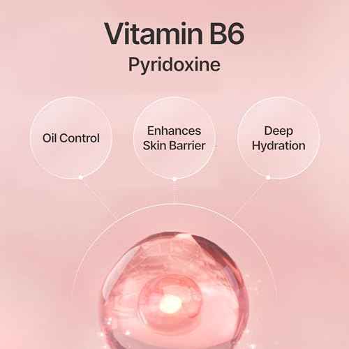 B6 Enzyme Powder Face Cleanser, Korean Skin Care Exfoliating Face Wash with PHA and Papain Enzyme, Face Exfoliator with Calamine and Vitamin B6, Gentle Cleanser, 55g (1.94 Oz)