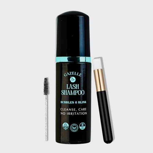 Gazelle Eyelash Shampoo with Brush – 60ml Lash Cleanser