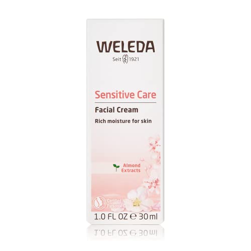 Weleda Sensitive Care Face Cream, 1 Fluid Ounce, Fragrance Free, Plant Rich Moisturizer with Sweet Almond Oil