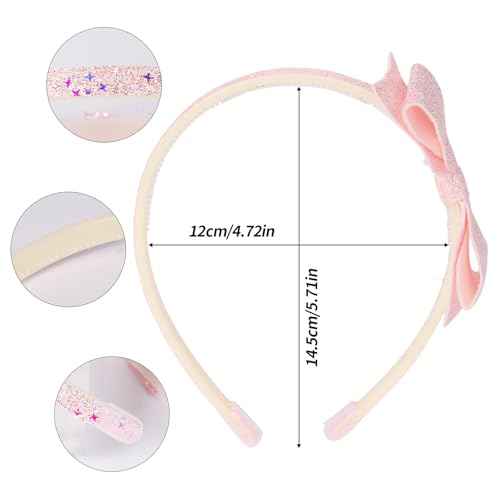 6 pcs Girls Headbands Sweet Girl Hair Accessories Glitter Bow/Flower/Star Hairband Cute Head band for Girls/Kids