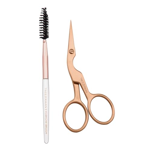 Tweezerman Rose Gold Eyebrow Scissor and Eyebrow Brush