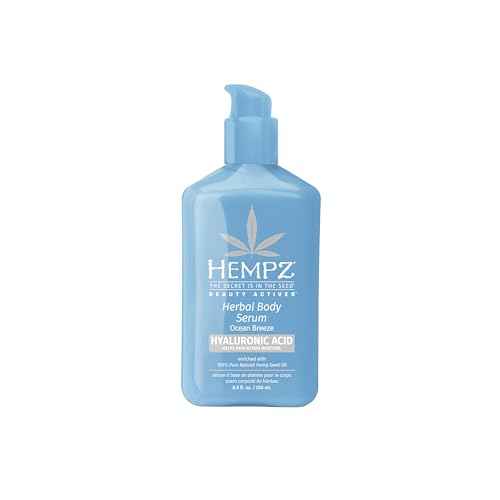 Hempz Ocean Breeze Body Serum with Hyaluronic Acid, Light weight, Fast Absorbing Cream Gel, 8.5 fl.oz.