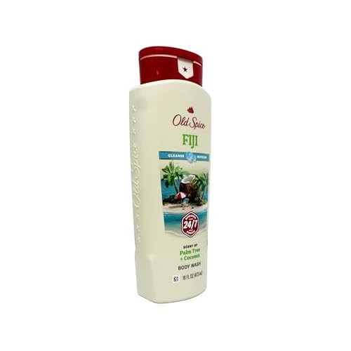 Old Spice Body Wash for Men, Fresher Fiji Scent, Fresher Collection, 16 Fluid Ounce (Pack of 4)