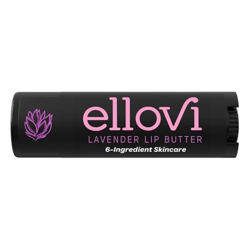 Ellovi Natural Lavender Lip Butter - Organic Lip Balm, Single Pack