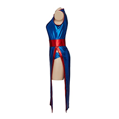 iSHOWcos Women's Sexy Blue Cheongsam Dress Halloween Suit