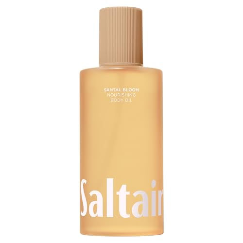 Saltair Body Oil. Jumbo Size Santal Bloom After Shower and Bath Oil for Women and Men. Botanical, Non-Greasy, and Well-Absorbing Moisturizer for Hydrating Dry Skin ? 10oz Bottle