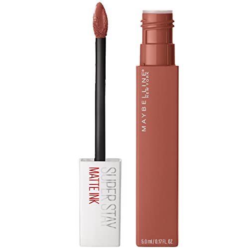 MAYBELLINE Super Stay Matte Ink Liquid Lipstick Makeup Long Lasting High Impact Color Up to 16H Wear Amazonian Nude Brown and Self-Starter Light Red