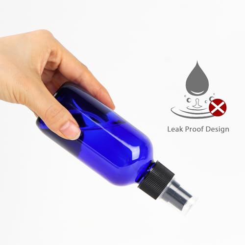 CycleMore 25 Pack 4oz Blue Glass Spray Bottles with Fine Mist Sprayers - Reusable Travel Essential