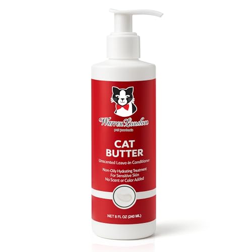 Warren London Cat Hydrating Butter - Unscented Leave-in Conditioner for Soft Fur