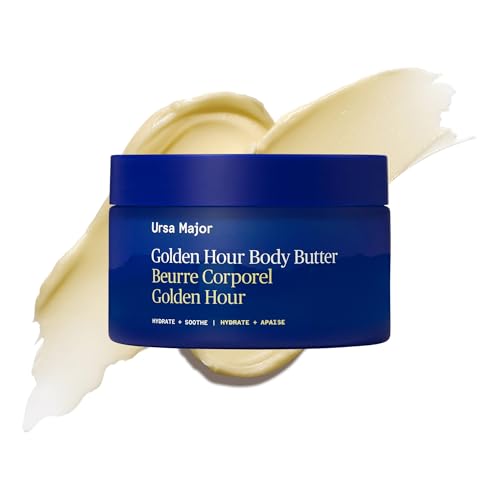 Ursa Major Golden Hour Body Butter | Fast Absorbing Body Lotion | Provides Deep Hydration & Supports Skin¡¯s Barrier | Rich Texture, Non-Greasy Finish | Vegan, Cruelty-Free, Non-Toxic | 6.7 ounce