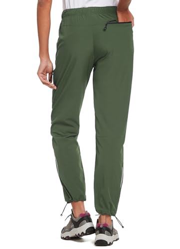 BALEAF Women's Petite Hiking Pants Lightweight Quick Dry Water Resistant Cargo Pants 27'' Inseam for All Seasons Suntan Size S