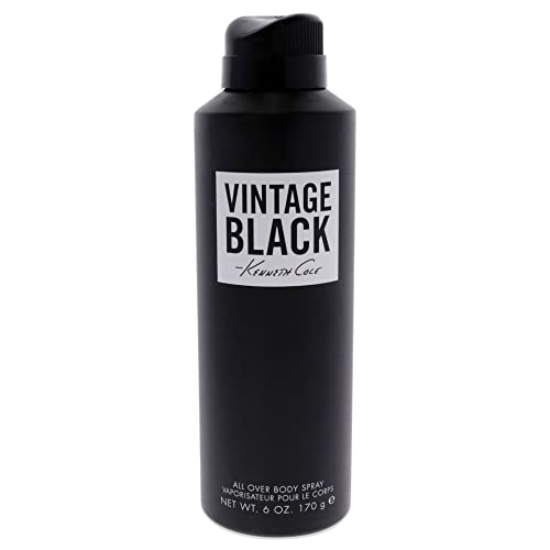 Kenneth Cole Vintage Black Body Spray for Men, 6.0 Fl. Oz.