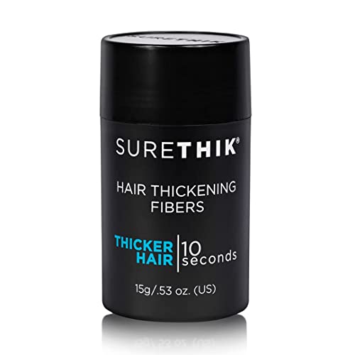 SURETHIK Hair Fibers for Thinning Hair, Building Hair Fibers to conceal thinning hair, Instantly Fuller Looking Hair for Men & Women, Light Brown, 15g