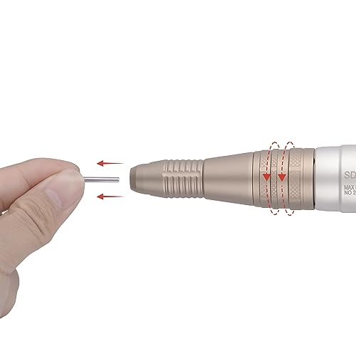 Electric Nail Art Drill Pen 35000RPM Handle Grinder Chuck 2.35mm/3.0mm/3.175mm Manicure Pedicure Tool Nail Drill Accessories (SDE-H200)