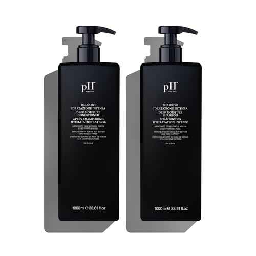 pH PURE HAIR Deep Moisture Shampoo & Conditioner Set - Moisturizing Formula For Dry Damaged Hair - Enriched with Kokum Nut Butter and Rose Extract 33.8 Oz (Pack of 2)