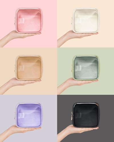 Clear Makeup Bag Mini - Transparent Cosmetic Organizer Pouch