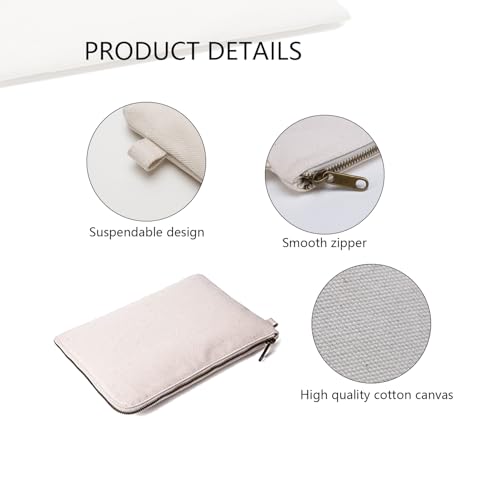 Zipper Pouch Storage Bag Simple and Stylish Women's Cosmetic and Travel Bag (Beige-improved-3)