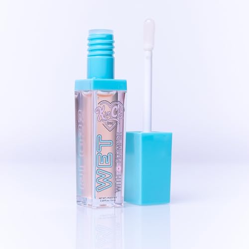 Kimchi Chic Beauty High Shine Wet Gloss Lip Plumping Lip Gloss, High Shine, Non-Sticky, Super Lightweight and Vegan Lip Gloss, Translucent Peach, 02 Atlanta, 5.6ml