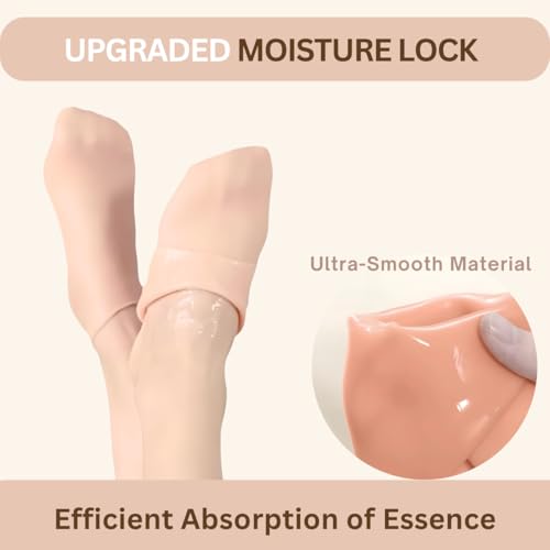 Silicone Moisturizing Socks for Cracked Heels - Reusable Spa Treatment US 5-12