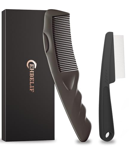 Dandruff Comb Set 2PC Stainless Steel Scalp Detox Hair Care Tool