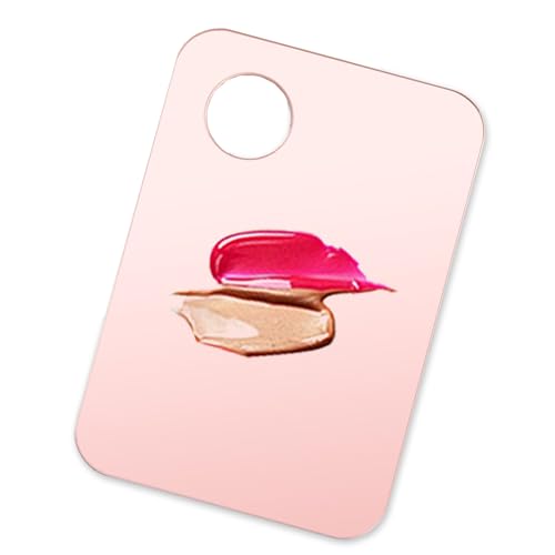 4-Piece Makeup Mixing Palette Set with Spatulas - Pink & Clear