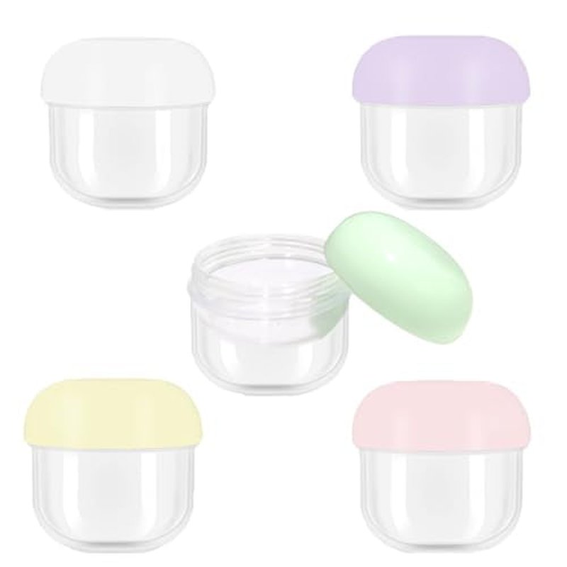 20ml Travel Containers - 5 Pack Portable Jars for Creams & Lotions