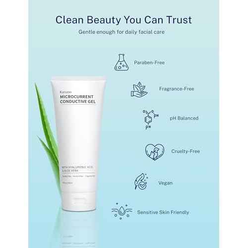 10oz Microcurrent Conductive Gel ? Hydrating Gel with Hyaluronic Acid & Aloe Vera ? Fragrance-Free, Paraben-Free, Non-Irritating