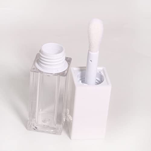 24pcs 5ml Empty white square lipgloss tubes bulk wholesale with big wand lipgloss containers¡¦