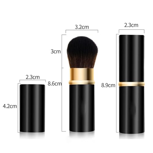 Retractable Airbrush Makeup Brush with Aluminum Handle