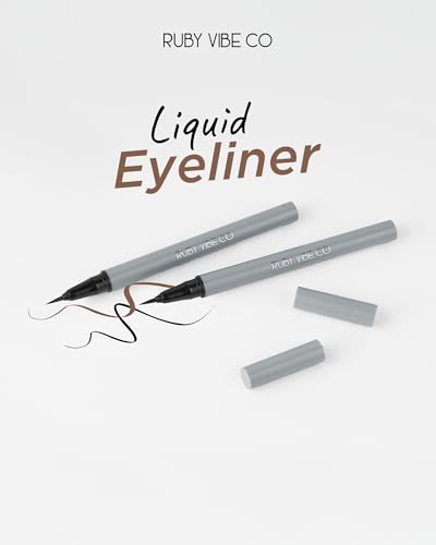 RUBY VIBE CO Black Eyeliner Pen - Medium Tip, Smudge-Resistant