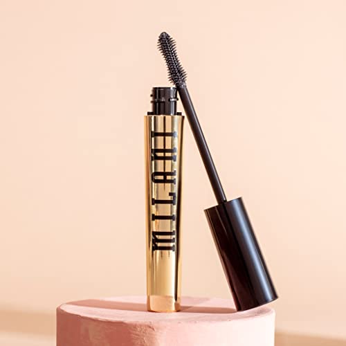 Milani Make it Last Charcoal Matte Setting Spray & Milani Highly Rated Anti-Gravity Black Mascara with Castor Oil and Molded Hourglass Shaped Brush