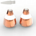 Eyebrow Hair Remover Replacement Heads Compatible for Finishing Flawless Facial Hair Removal Tool for Women Smooth, with Cleaning Brush, Rose Gold (RoseGold-2pcs)