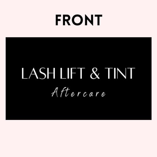 Lash Lift & Tint Aftercare Cards - 50 Pack
