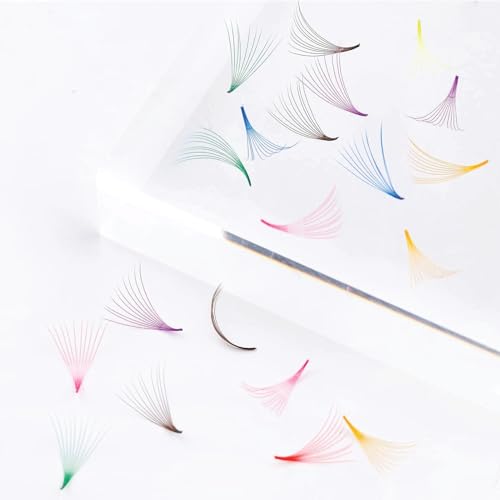 1000 pcs Mixed colorful lash extensions | premade volume lash extensions | colored lash extension | russian volume eyelash | Length 11mm| 6D C curl