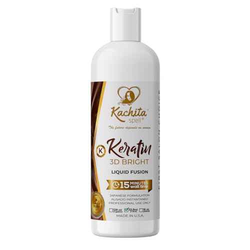 Kachita Spell 3D Hight Bright Keratin Brazilian Keratin Treatment Chocolate Smoothing Treatment, Blowout Straightening and Smooths System for Damaged and Dry Hair 1L Professional Results
