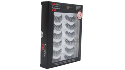 Red Cherry #43 False Eyelashes - 6 Pairs Professional