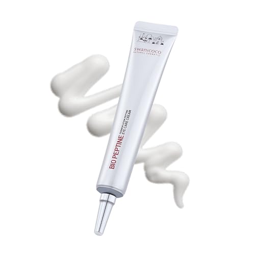 SWANICOCO Pregnancy Safe Fermentation Peptine Eye Care Cream Under Eye Cream with 8 Peptides and Niacinamide, Anti Aging Eye Cream for Wrinkles & Crows Feet Korean Skincare 20ml 0.68 Fl Oz