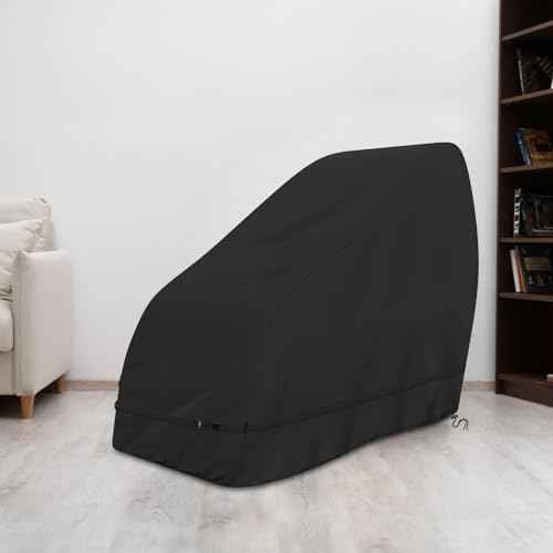 Dustproof Thickened Massage Chair Cover, STARTWO Waterproof Zero Gravity Armchair Covers 420D Oxford Cloth Game Recliner Protective, Fit RealRelax Most Brands of Massage Chair(Black 59 * 39.5 * 47 in)